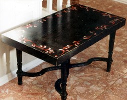 Refinished and hand painted coffee table