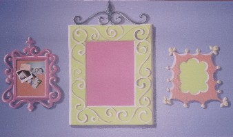 Hand painted faux picture frame tack boards