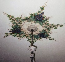 Grapevine and grapes ceiling medallion